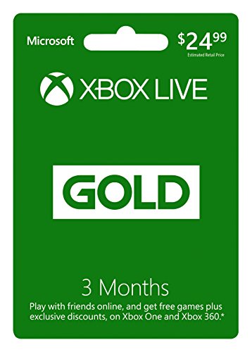 0885370626469 - MICROSOFT XBOX LIVE 3 MONTH GOLD CARD