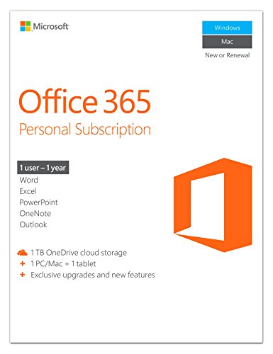 0885370750102 - MICROSOFT OFFICE 365 PERSONAL 1 YEAR SUBSCRIPTION | PC OR MAC KEY CARD