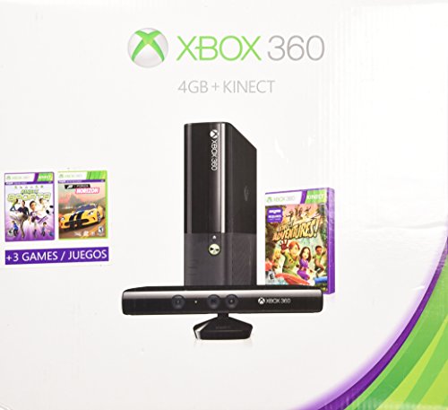 0885370870930 - XBOX 360 4GB KINECT HOLIDAY BUNDLE WITH 3 GAMES FORZA HORIZONS, KINECT SPORTS, AND KINECT ADVENTURES
