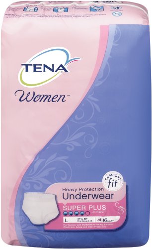 0885376718342 - TENA FOR WOMEN HEAVY SUPER PLUS ABSORBENCY PROTECTION UNDERWEAR, LARGE, 16 COUNT