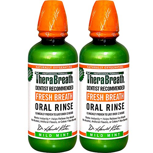 0885376769306 - THERABREATH DENTIST RECOMMENDED FRESH BREATH ORAL RINSE - MILD MINT FLAVOR, 16 OUNCE (PACK OF 2)