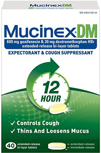 0885376772801 - MUCINEX DM 12-HOUR EXPECTORANT AND COUGH SUPRESSANT TABLETS, 40 COUNT
