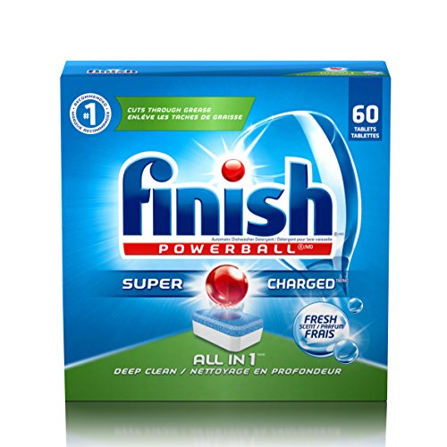 0885376839146 - FINISH POWERBALL TABS DISHWASHER DETERGENT TABLETS, FRESH SCENT, 60 COUNT