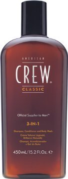 0885376863790 - AMERICAN CREW CLASSIC 3-IN-1 SHAMPOO, CONDITIONER AND BODY WASH, 15.2 OUNCE