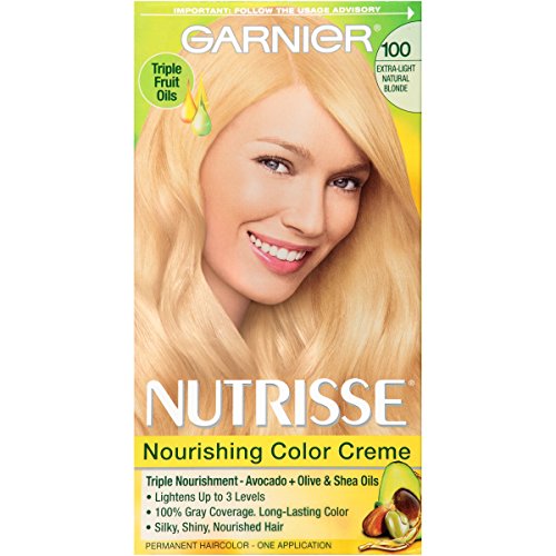 0885380280453 - GARNIER NUTRISSE NOURISHING HAIR COLOR CREME, 100 EXTRA-LIGHT NATURAL BLONDE (CHAMOMILE) (PACKAGING MAY VARY)