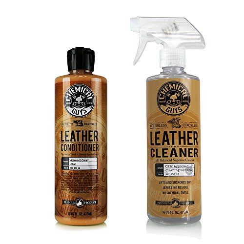 0885382793180 - CHEMICAL GUYS SPI10916 LEATHER CLEANER AND CONDITIONER COMPLETE LEATHER CARE KIT - 16 OZ. (2 ITEMS)