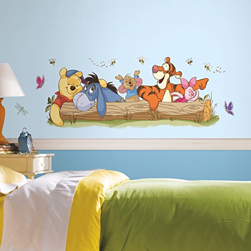 0885386690539 - ROOMMATES RMK2553GM WINNIE THE POOH OUTDOOR FUN PEEL AND STICK GIANT WALL DECALS
