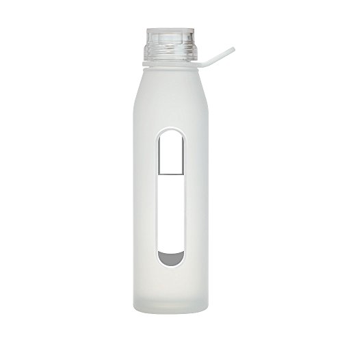 0885395130729 - TAKEYA 22 OUNCE CLASSIC GLASS WATER BOTTLE WITH SILICONE SLEEVE AND CLEAR TWIST CAP, FROST