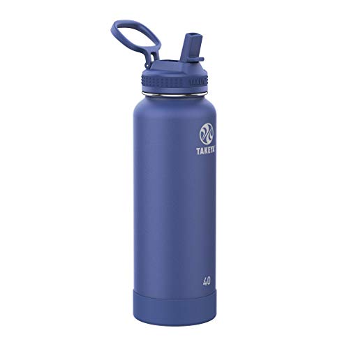 0885395530055 - TAKEYA PICKLEBALL INSULATED WATER BOTTLE WITH SPORT SPOUT LID, 40OZ RALLY