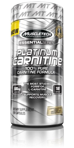 0885400323085 - MUSCLETECH PLATINUM 100% CARNITINE SUPPLEMENT, 500 MG, 180 COUNT CARRIER TO SHIP
