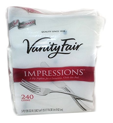 0885409318471 - VANITY FAIR 3-PLY DINNER IMPRESSIONS NAPKINS, 240 COUNT