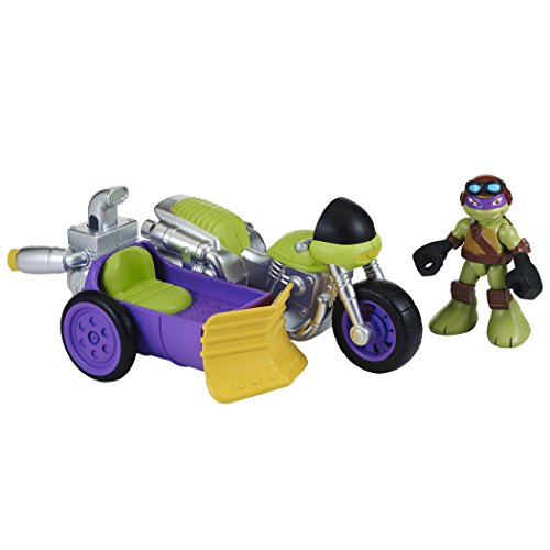 0885418797533 - TEENAGE MUTANT NINJA TURTLES PRE-COOL HALF SHELL HEROES MOTORCYLE AND SIDECAR WITH DONATELLO VEHICLE AND FIGURE