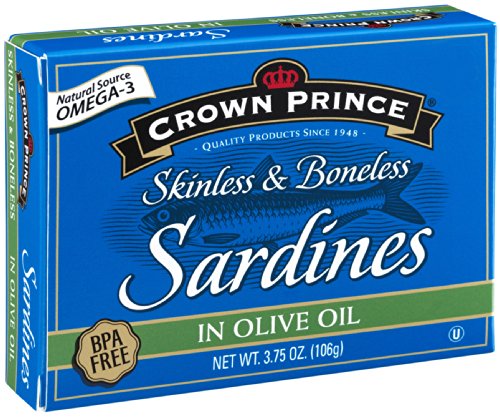 0885422763906 - CROWN PRINCE SKINLESS & BONELESS SARDINES IN OLIVE OIL, 3.75-OUNCE CANS (PACK OF 12)