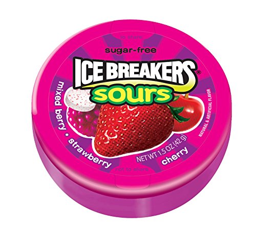 0885437564444 - ICE BREAKERS SOURS MINTS (MIXED BERRY, STRAWBERRY & CHERRY), 1.5-OUNCE CONTAINERS (PACK OF 8)