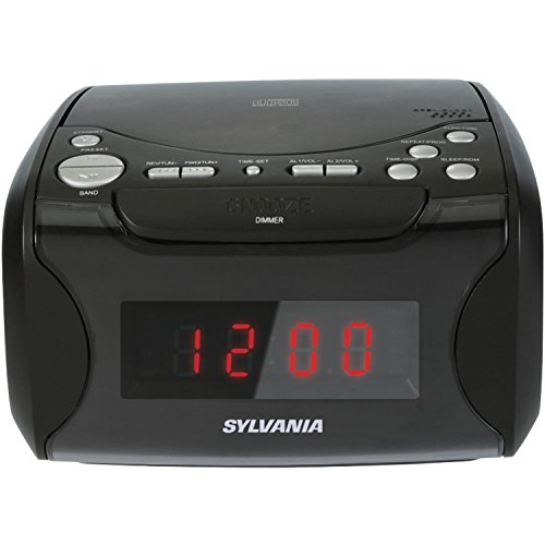 0885444671661 - SYLVANIA ALARM CLOCK RADIO WITH CD PLAYER AND USB CHARGING