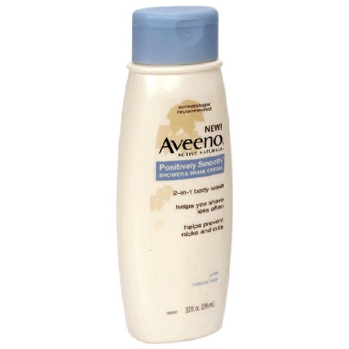 0885445342621 - AVEENO ACTIVE NATURALS POSITIVELY SMOOTH SHOWER & SHAVE CREAM, 10-OUNCE BOTTLES (PACK OF 4)