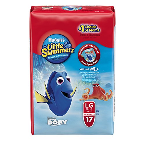 0885461296656 - HUGGIES LITTLE SWIMMERS DISPOSABLE SWIMPANTS, LARGE, 17 COUNT (CHARACTER MAY VAR