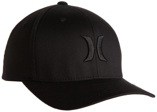 0885466180875 - HURLEY MEN'S ONE AND ONLY FLEXFIT HAT, BLACK, LARGE/X-LARGE