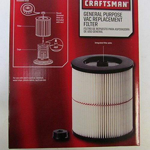 0885469295972 - CRAFTSMAN 9-17816 FILTER FITS ALL CURRENT CRAFTSMAN VACUUMS 5 GALLONS AND ABOVE