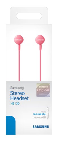 0885469913654 - SAMSUNG HS130 WIRED STEREO EARBUD 3.5MM UNIVERSAL HEADSET WITH IN-LINE MULTI-FUNCTION ANSWER/CALL BUTTON (PINK)