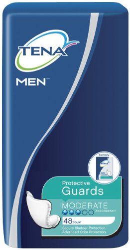 0885474486075 - TENA FOR MEN PROTECTIVE GUARDS, MODERATE ABSORBENCY, 48 COUNT
