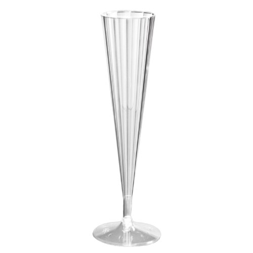 8854802815339 - PARTY ESSENTIALS N51021 ELEGANCE AND DELUXE PLASTIC 2-PIECE CHAMPAGNE FLUTE, 5-O