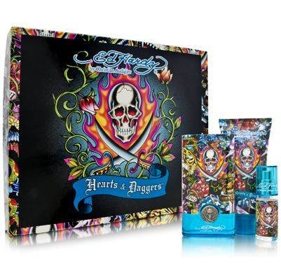 8854824313141 - ED HARDY HEARTS AND DAGGERS SET FOR MEN (1.7 OUNCE EAU DE TOILETTE SPRAY, 1/4 OUNCE EAU DE TOILETTE SPRAY, SHAVE GEL)