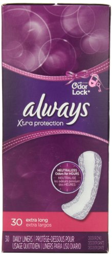 0885485514651 - ALWAYS XTRA PROTECTION WITH ODOR-LOCK EXTRA LONG 30 COUNT (PACK OF 2)