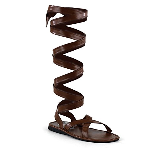 0885487311708 - PLEASER USA INC PL1201BN-S BROWN MENS SANDAL ADULT SIZE SMALL