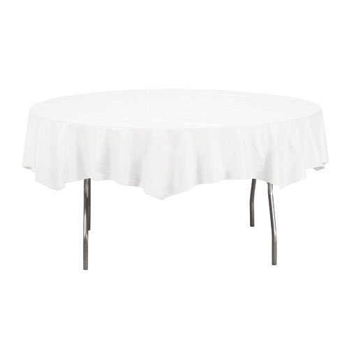 8854964031790 - CREATIVE CONVERTING 923272 OCTY-ROUND PAPER TABLE COVER, 1-PLY, WHITE (PACK OF 12)