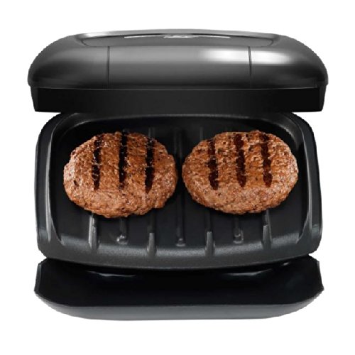 0885500016498 - GEORGE FOREMAN GR0040B 2-SERVING CLASSIC PLATE GRILL, BLACK