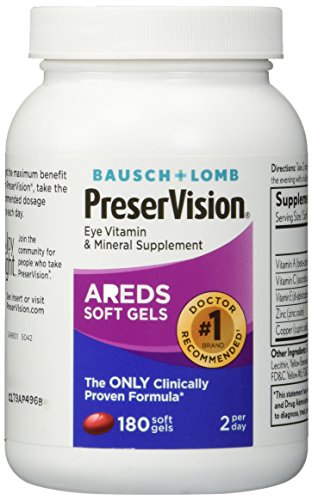 0885502399865 - BAUSCH + LOMB PRESERVISION, 180 SOFT GELS