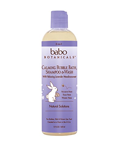 0885511841027 - BABO BOTANICALS NATURAL LAVENDER MEADOWSWEET 3 IN 1 BABY BUBBLE BATH SHAMPOO WASH - SULFATE FREE, 15 OUNCE
