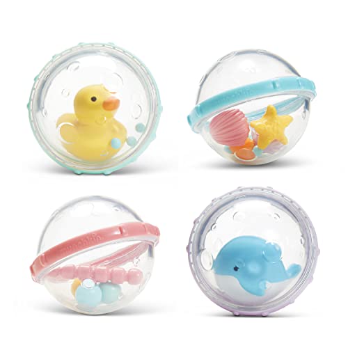 0885514771093 - MUNCHKIN® FLOAT & PLAY BUBBLES™ BABY AND TODDLER BATH TOY, 4 COUNT