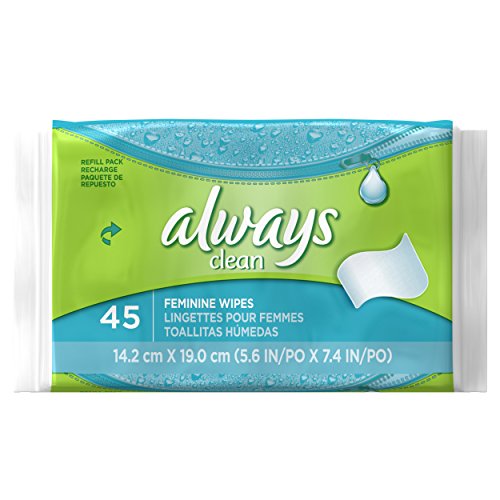 0885522286343 - ALWAYS ALWAYS WIPES REFILL LIGHTLY SCENTED 45 COUNT (PACK OF 4)