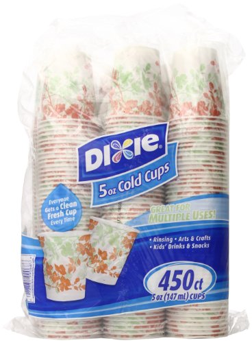 0885523446418 - DIXIE COLD CUPS, 5OZ., FLORAL DESIGN (COLOR AND DESIGN MAY VARY) SOLD AS 450 COUNT