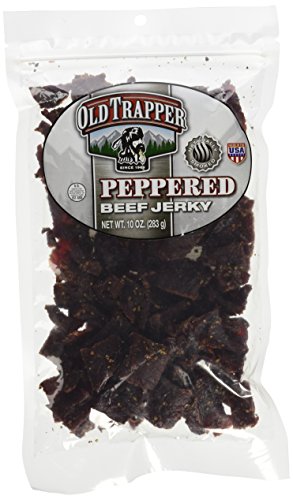 0885526880820 - OLD TRAPPER NATURALLY SMOKED BEEF JERKY 10OZ, PEPPERED