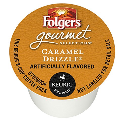 0885526955559 - FOLGERS GOURMET SELECTIONS K-CUP SINGLE CUP FOR KEURIG BREWERS, CARAMEL DRIZZLE, 24 COUNT