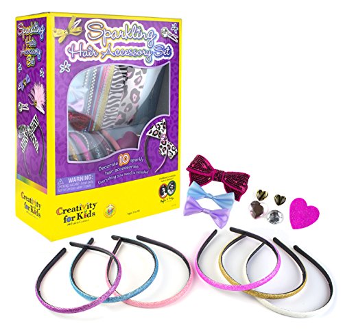 0885530957303 - CREATIVITY FOR KIDS SPARKLING HAIR ACCESSORY SET - MAKE FASHIONABLE HAIR ACCESSORIES - TEACHES BENEFICIAL SKILLS - FOR AGES 7 AND UP