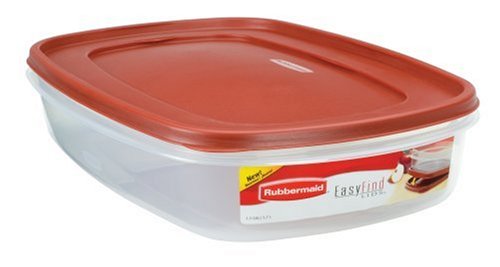 0885543372636 - RUBBERMAID EASY FIND LID FOOD STORAGE CONTAINER, BPA-FREE PLASTIC, 1-1/2 GAL