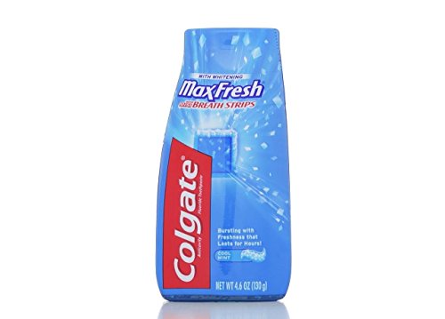 0885548095714 - COLGATE MAX FRESH LIQUID TOOTHPASTE WITH MINI BREATH STRIPS, COOL MINT, 4.6-OUNCE TUBES (PACK OF 6)