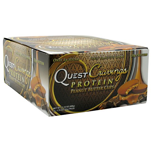 0885549261217 - QUEST NUTRITION CRAVINGS CUPS, PEANUT BUTTER, 1.76 OUNCE BARS, 12 COUNT