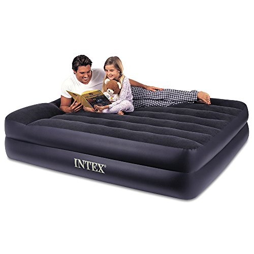 0885559070007 - INTEX PILLOW REST RAISED AIRBED WITH BUILT-IN PILLOW AND ELECTRIC PUMP, QUEEN, BED HEIGHT 16 1/2