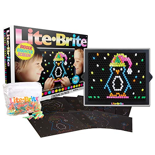 0885561022377 - BASIC FUN LITE-BRITE ULTIMATE VALUE RETRO TOY, BIGGER AND BRIGHTER SCREEN, MORE PEGS AND TEMPLATES, STORAGE POUCH, GIFT FOR GIRLS AND BOYS, AGES 4+ (AMAZON EXCLUSIVE)
