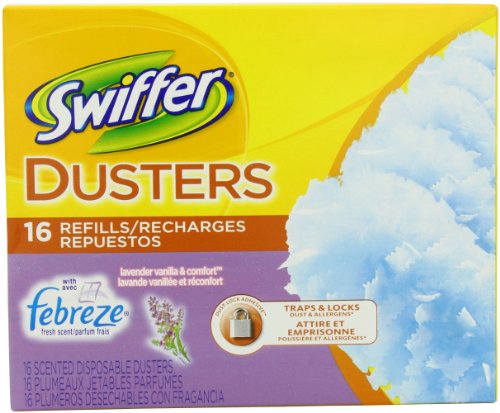 0885562028699 - SWIFFER DUSTERS DISPOSABLE CLEANING DUSTERS REFILLS, FEBREZE LAVENDER VANILLA & COMFORT SCENT, 16-COUNT (PACKAGING MAY VARY)