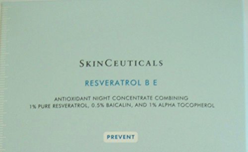 8855626289825 - SKINCEUTICALS RESVERATROL B E - 1 BOX OF 6 SQUEEZE TUBES = (.75 OZ./ 22.2 ML.) 3/4 OZ. A NIGHTTIME ANTIOXIDANT CONCENTRATE HELPS REPAIR AND PREVENT ACCUMULATED DAMAGE FOR IMPROVED RADIANCE AND DENSITY