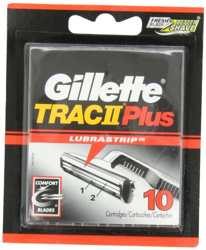 0885562772585 - GILLETTE TRAC II PLUS CARTRIDGES 10 COUNT (PACK OF 2)