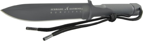 0885563262719 - SCHRADE SCHF1SM EXTREME SURVIVAL ONE-PIECE STEEL SPECIAL FORCES FIXED BLADE KNIFE WITH NYLON SHEATH