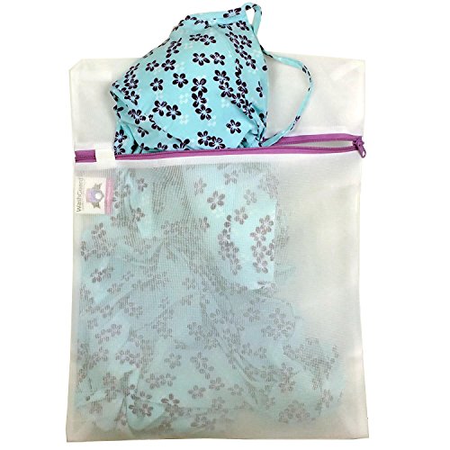 0885564404460 - LINGERIE BAGS FOR LAUNDRY - PREMIUM, ZIPPERED, DELICATES LAUNDRY BAG PROTECTS CLOTHES IN THE WASH - NO MORE SNAGS, KNOTTING OR NAPPING CAUSED BY WASHING EVEN IN DELICATE MODE. MEDIUM - 1 PACK