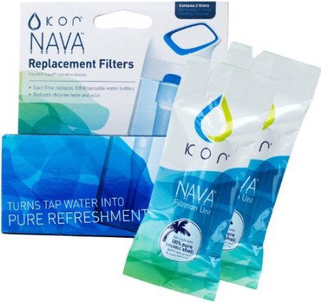0885564758679 - KOR NAVA WATER BOTTLE REPLACEMENT FILTERS, 2-PACK